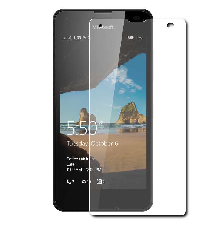  Аксессуар Защитное стекло Microsoft Lumia 550 0.3mm 2.5D SkinBox Glossy SP-194