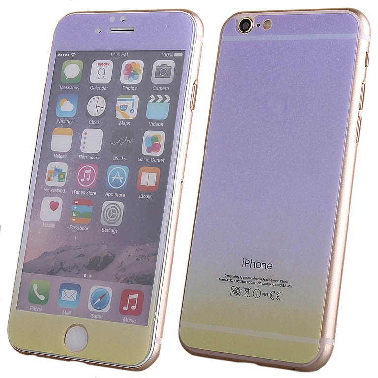  Аксессуар Защитное стекло Activ Glass Gradient Front & Back для APPLE iPhone 6 Violet-Yellow 50991
