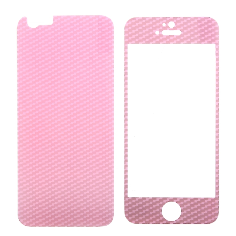  Аксессуар Защитное стекло Activ Glass Carbon Front & Back для APPLE iPhone 6 Pink 55179