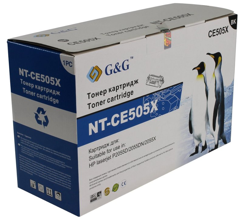  Картридж G&G NT-CE505X for HP LaserJet P2055d/P2055dn/P2055x