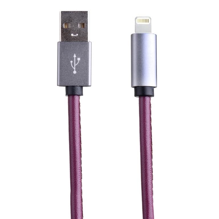  Аксессуар Activ USB / Lighting Leather для APPLE iPhone 5 Violet-Gray 51575