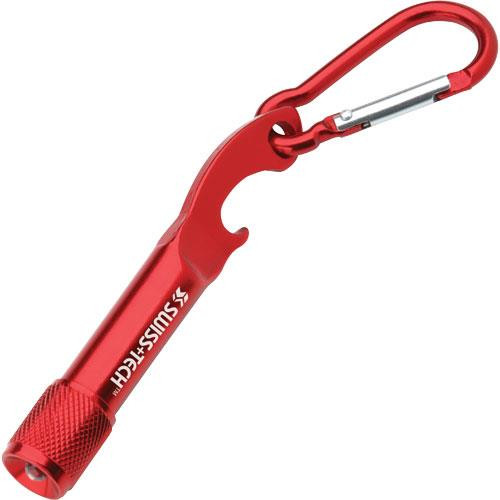  Гаджет SwissTech Carabiner Flashlight With Bottle Opener Red ST51025