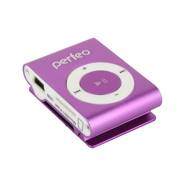 Perfeo Плеер Perfeo VI-M001 Music Clip Titanium Purple