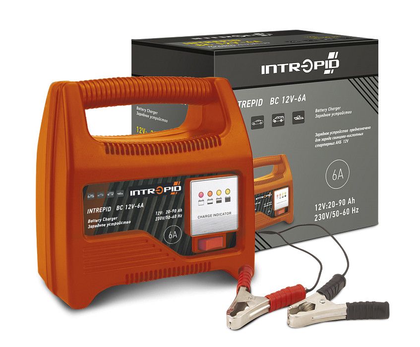 Зарядное устройство для автомобильных аккумуляторов Intrepid BC 12V-6A 01.54.068