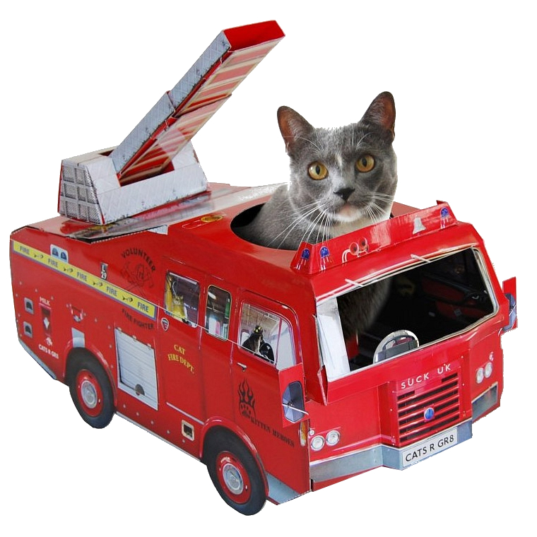  Гаджет Suck UK Fire Engine SK CARDCATPLAY1 - игровой домик для кошек