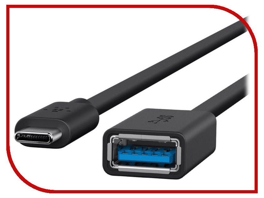 Аксессуар Belkin USB Type-C / USB A Black F2CU036btBLK