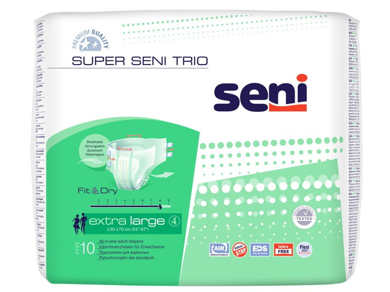  Подгузники Seni Super Trio Extra Large 10шт SE-094-XL10-A03