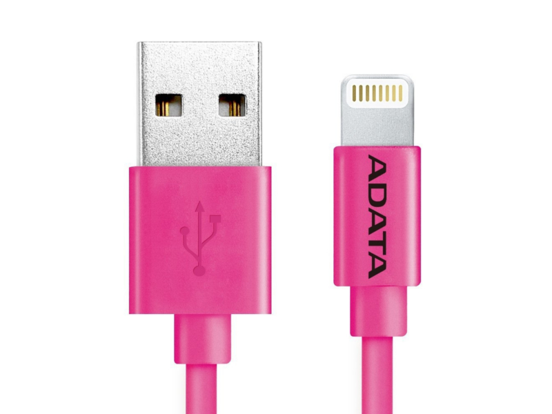 A-Data Аксессуар A-Data Lightning to USB 1m AMFIPL-100CM-CPK Pink