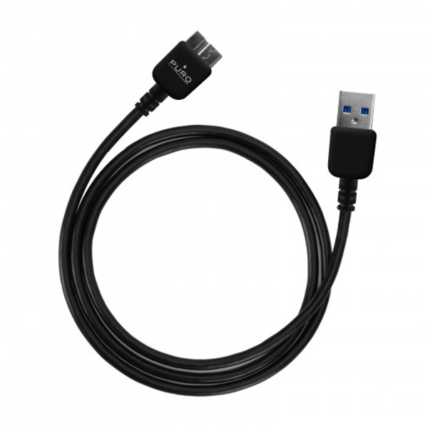 Puro Аксессуар PURO MicroUSB 3.0 to USB 3.0 Black CABLEUSB30BLK