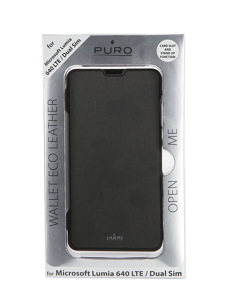Puro Аксессуар Чехол Microsoft Lumia 640 PURO Eco-Leather Cover Black MS640BOOKCBLK