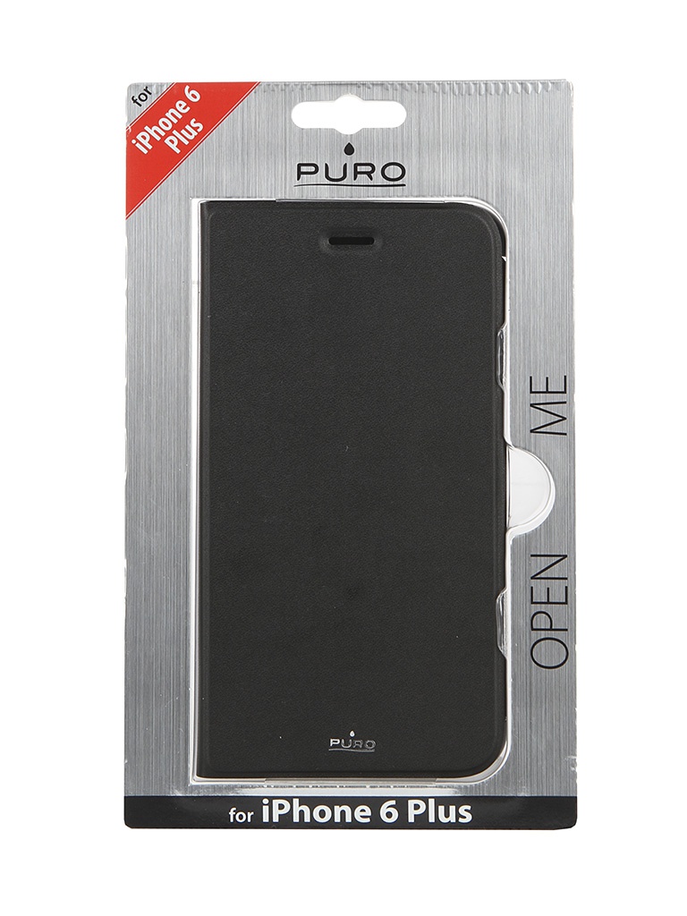Puro Аксессуар Чехол PURO Eco-Leather Cover для APPLE iPhone 6 Plus Black IPC655BOOKC1BLK