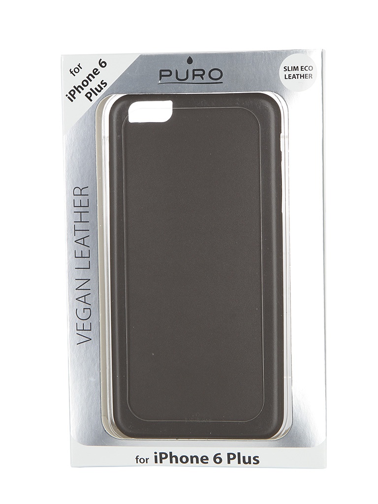 Puro Аксессуар Чехол PURO Vegan Eco-Leather Cover для APPLE iPhone 6 Plus Grey IPC655VEGANGREY