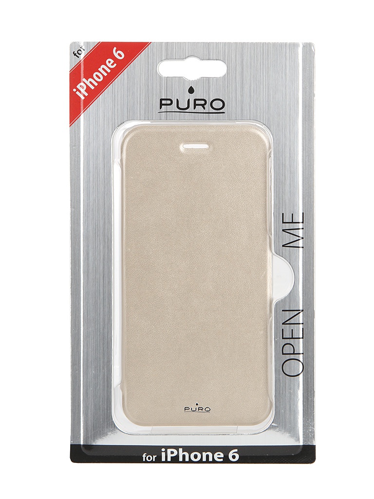Puro Аксессуар Чехол PURO Eco-Leather Cover для APPLE iPhone 6 Gold IPC647BOOKCCRYGOLD