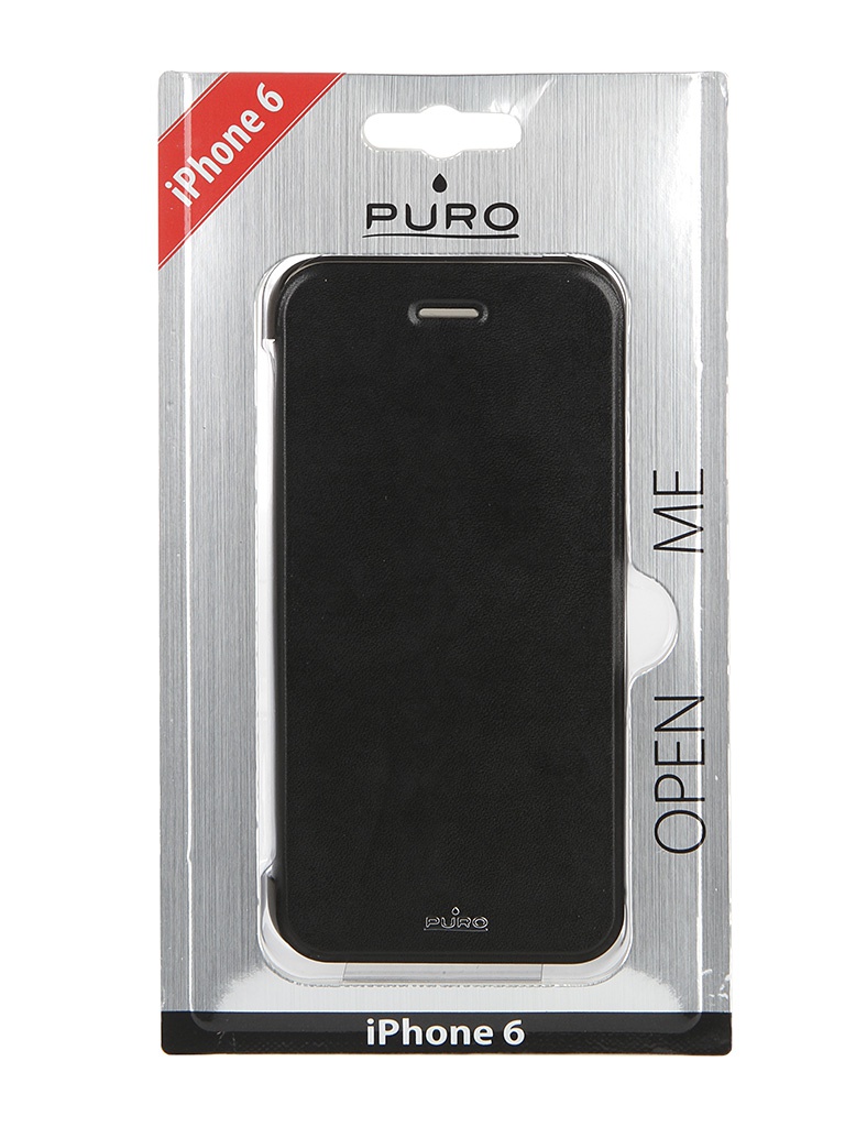 Puro Аксессуар Чехол PURO Eco-Leather Cover для APPLE iPhone 6 Black IPC647BOOKCCRYBLK