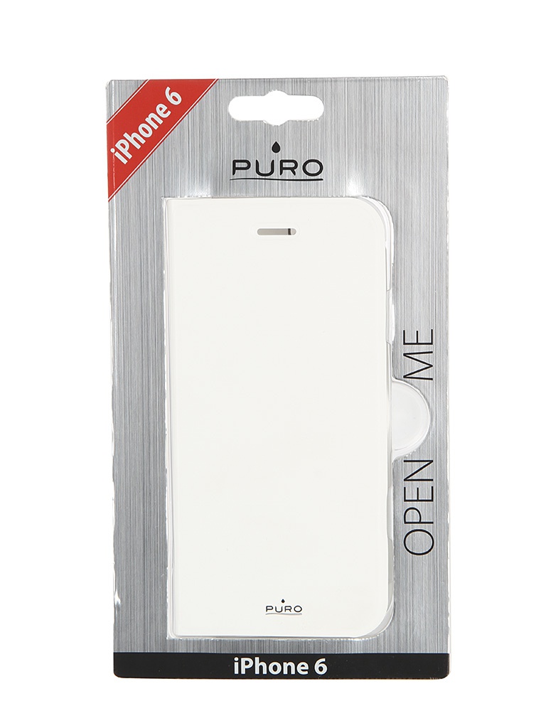 Puro Аксессуар Чехол PURO Eco-Leather Cover для APPLE iPhone 6 White IPC647BOOKC1WHI