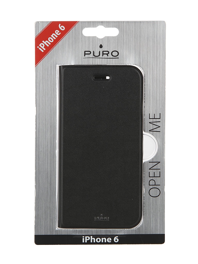 Puro Аксессуар Чехол PURO Eco-Leather Cover для APPLE iPhone 6 Black IPC647BOOKC1BLK