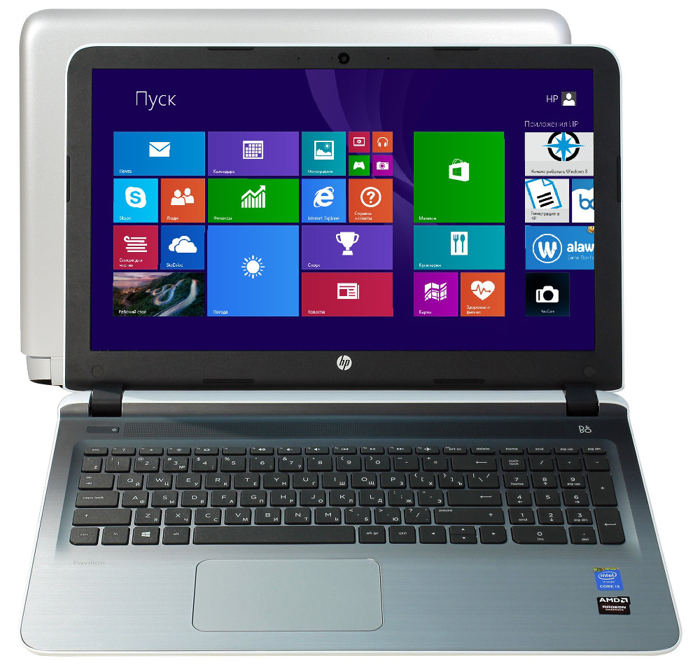 Hewlett-Packard Ноутбук HP Pavilion 15-ab012ur White N0K57EA Intel Core i3-5010U 2.1 GHz/8192Mb/1000Gb/DVD-RW/AMD Radeon R7 M360 2048Mb/Wi-Fi/Bluetooth/Cam/15.6/1366x768/Windows 8.1 64-bit