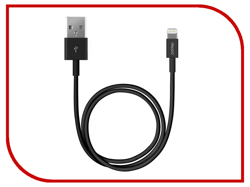  Deppa USB - 8-pin 1.2m Black 72115