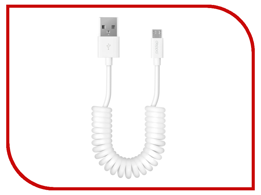Аксессуар Deppa USB-microUSB 1.5m White 72122