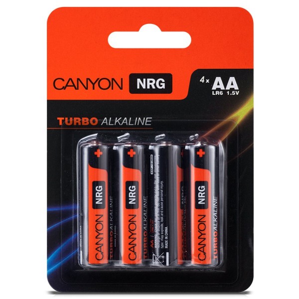 Canyon Батарейка AA - Canyon NRG Alkaline 4pcs/pack S6ALKAA4