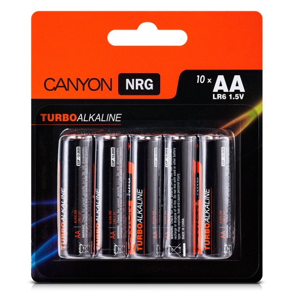 Canyon Батарейка AA - Canyon NRG Alkaline 10pcs/pack S6ALKAA10