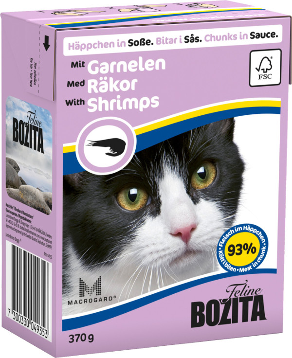  Корм BOZITA Feline Shrimps 370g для кошек