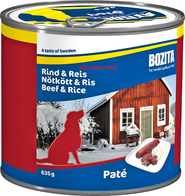  Корм BOZITA Beef and Rice 630g для собак
