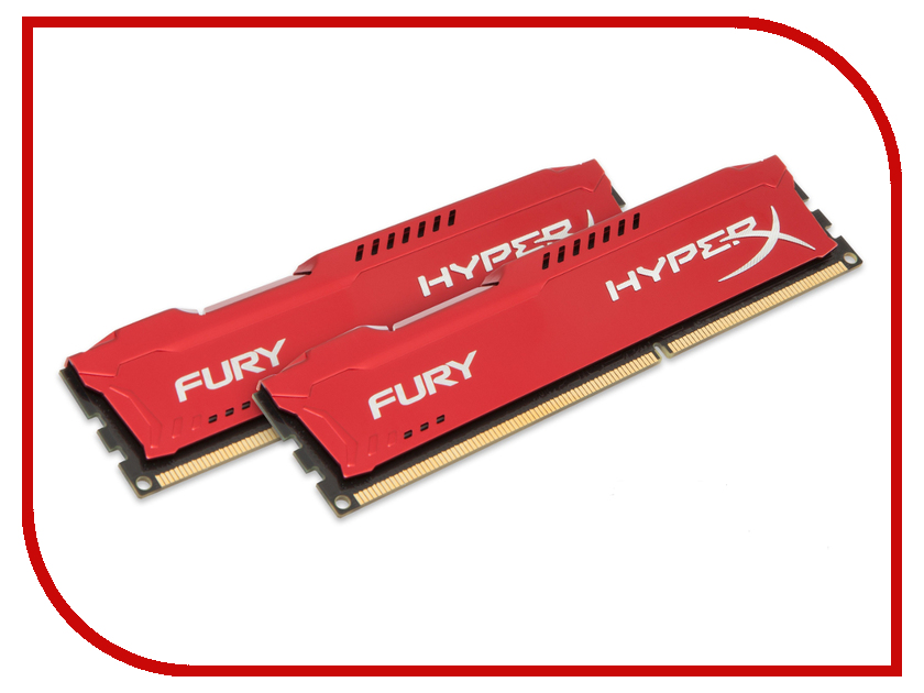   Kingston HyperX Fury Red Series DDR3 DIMM 1333MHz PC3-10600 CL9 - 8Gb KIT (2x4Gb) HX313C9FRK2 / 8