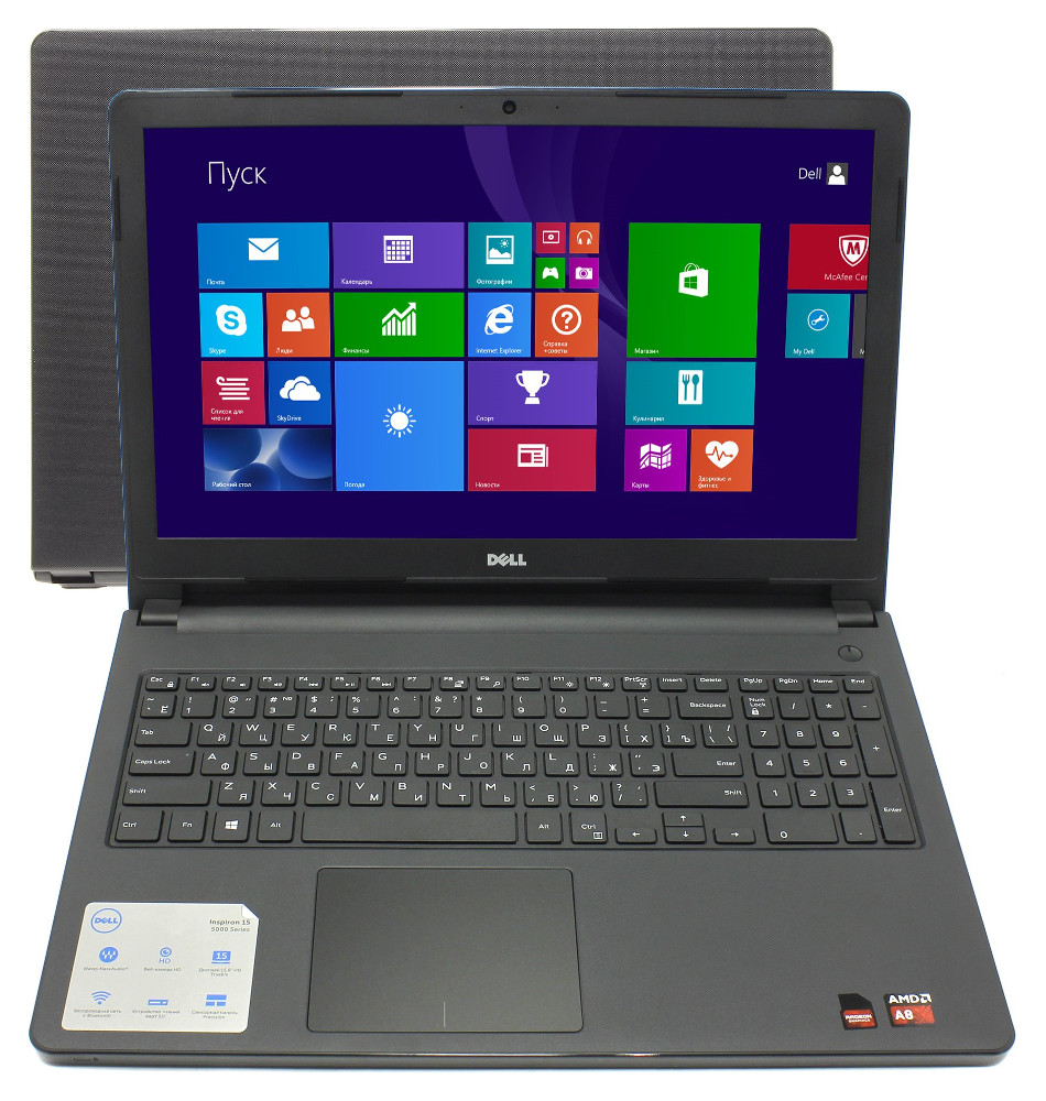 Dell Ноутбук Dell Inspiron 5555 5555-0394 AMD A8-7410 2.2 GHz/4096Mb/500Gb/DVD-RW/AMD Radeon R5 M335 2048Mb/Wi-Fi/Bluetooth/Cam/15.6/1366x768/Windows 10 64-bit 348444