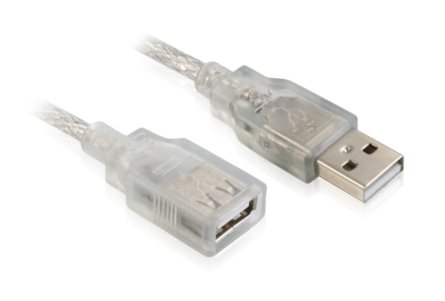  Аксессуар Greenconnect Premium USB 2.0 AM-AF Transparent GCR-UEC2M-BD2S-3.0m