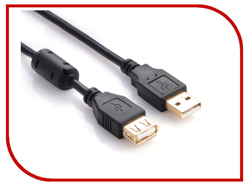  Greenconnect Premium USB 2.0 AM-AF Black GCR-UEC3M-BB2S-0.3m
