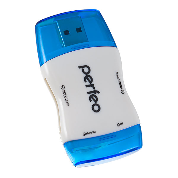 Perfeo Карт-ридер Perfeo SD/MMC + Micro SD PF-VI-R016 Blue