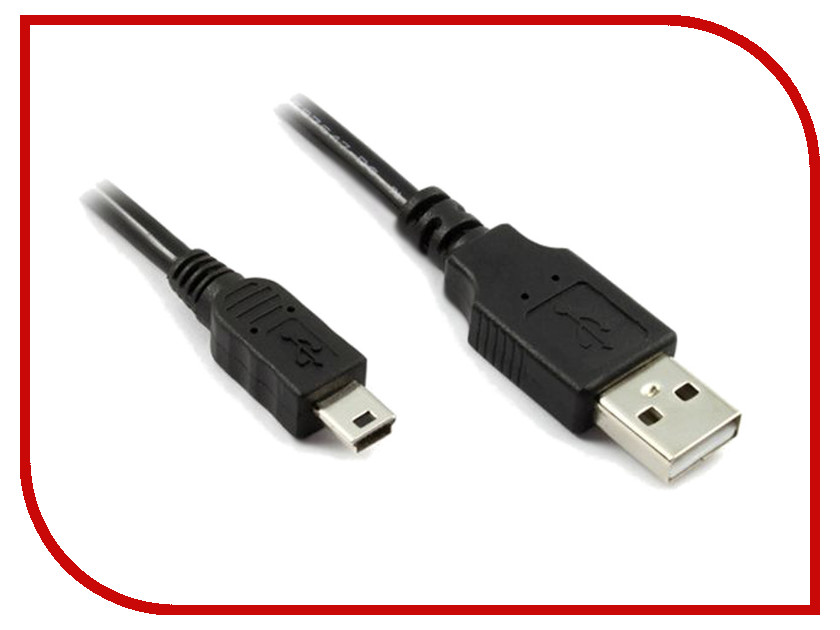 Аксессуар Greenconnect Premium USB 2.0 AM-Mini 5pin Black GCR-UM2M5P-BB2S-0.3m