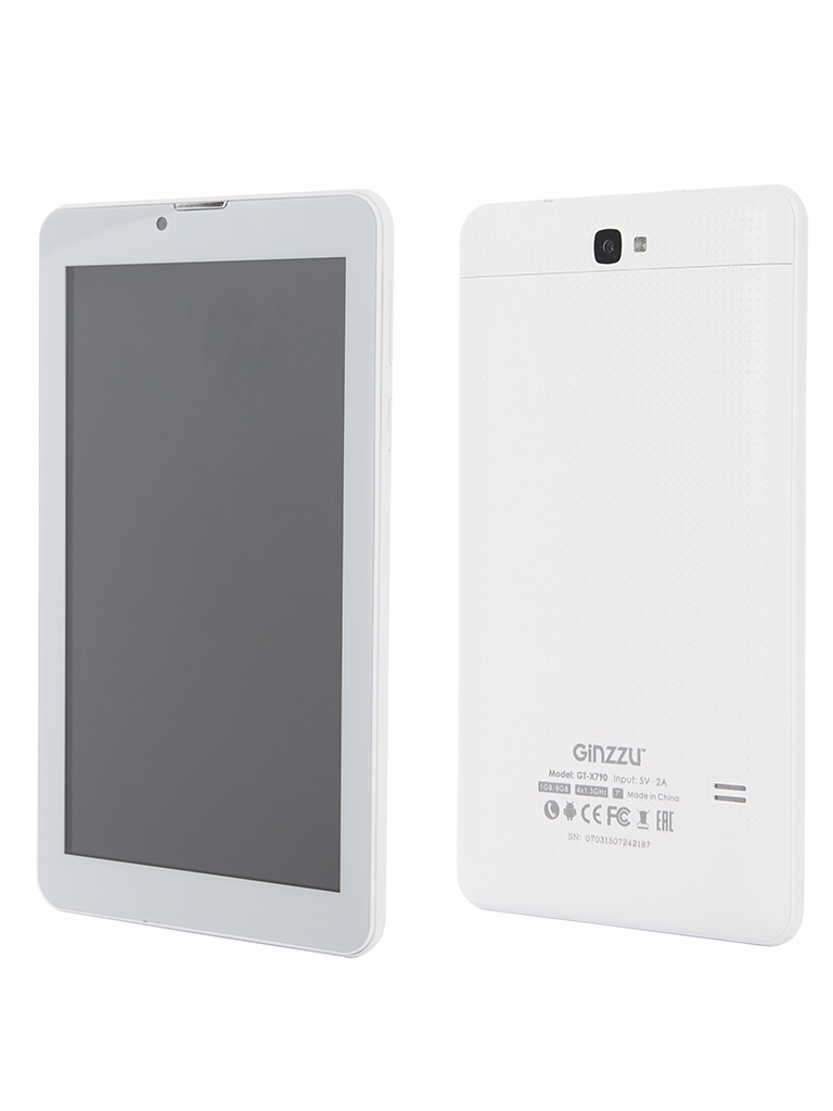 Ginzzu GT-X790 White (Spreadtrum SC7731 1.2 GHz/1024Mb/8Gb/Wi-Fi/Cam/1024x600/Android)