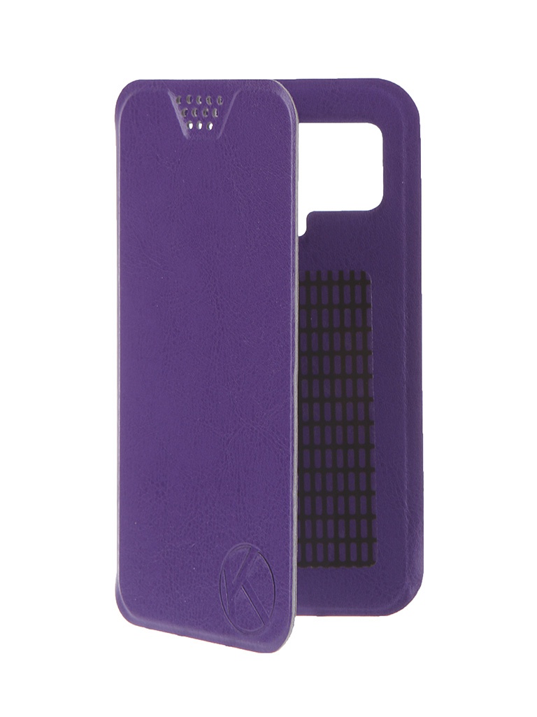  Аксессуар Чехол-книжка Krutoff 4.5-5-inch Purple 10712 с вырезом под камеру