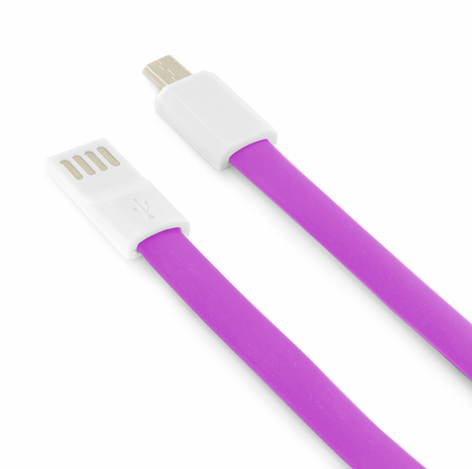  Аксессуар Krutoff USB-MicroUSB 1m Purple 14107