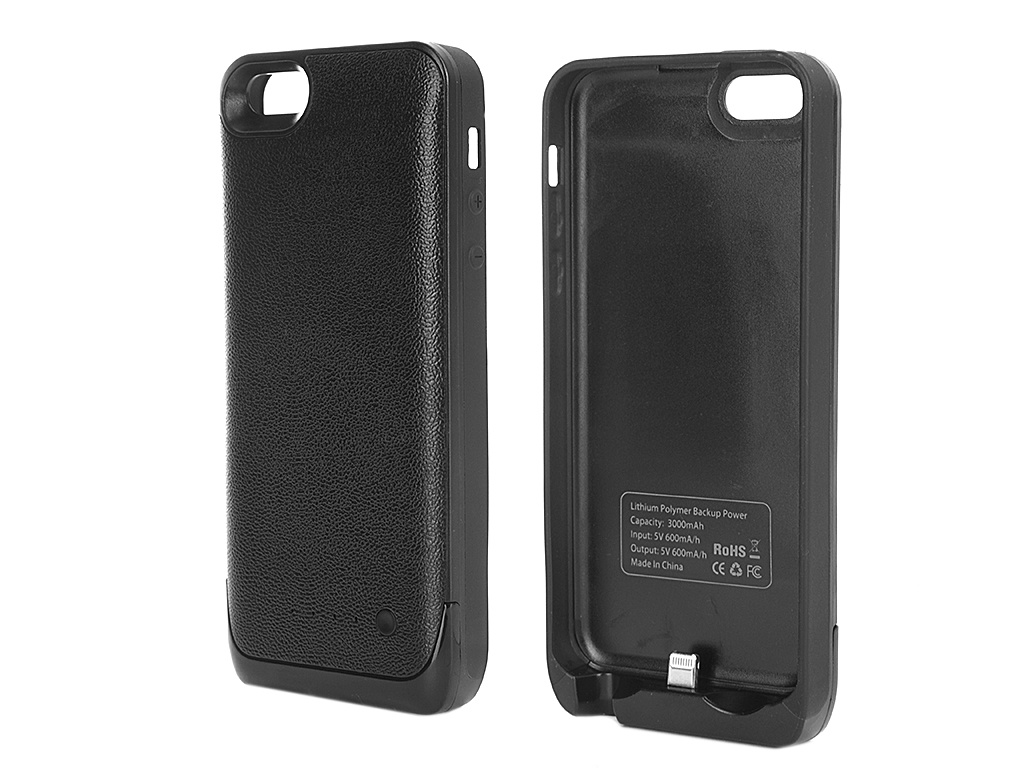  Аксессуар Чехол-аккумулятор Krutoff M16 3000 mAh для APPLE iPhone 5/5C/5S Black 48183