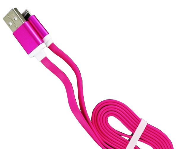  Аксессуар Krutoff USB - Lightning для iPhone 5/6 1m Pink 14270