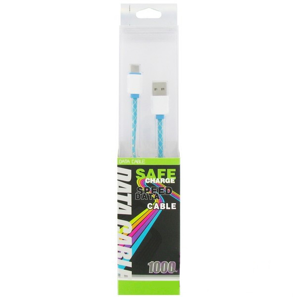  Аксессуар Krutoff USB - Type-C 1m Blue 14255