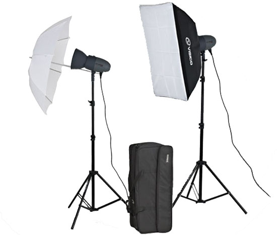  Комплект студийного света Visico VL Plus 300 Soft Box/ Umbrella KIT