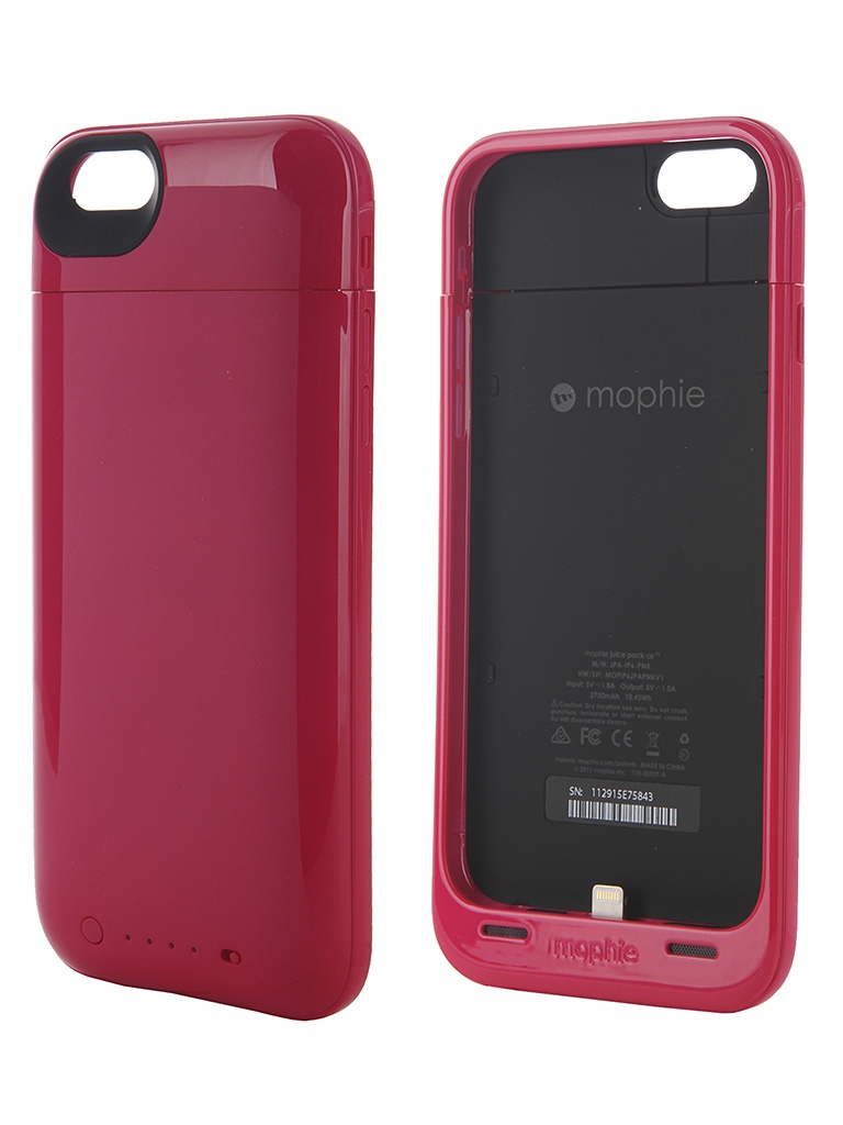  Аксессуар Чехол-аккумулятор Mophie Juice Pack Air for APPLE iPhone 6 Pink 2750 mAh 3382