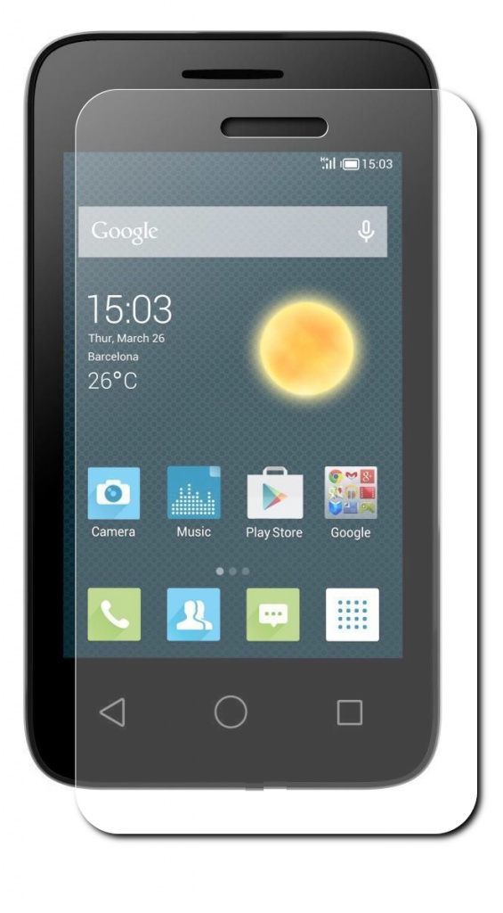  Аксессуар Защитная пленка Alcatel OneTouch 4009 Pixi 3 TFN глянцевая TFN-SP-01-010F1