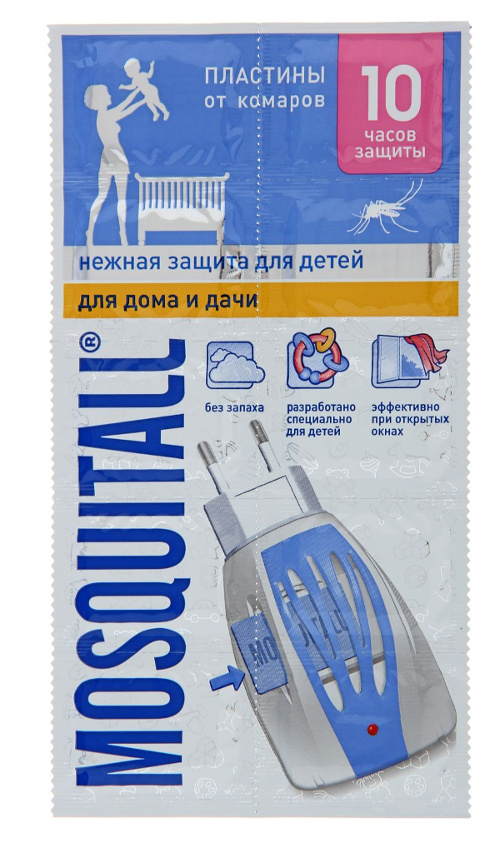 фото Средство защиты от комаров mosquitall нежная защита для детей 10 шт 1356490 - пластины