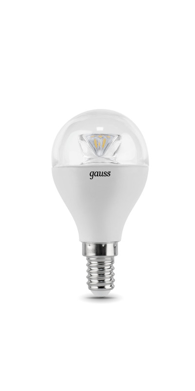 Лампочка Gauss LED Globe-dim Crystal Clear E14 6W 4100K 105201206-D