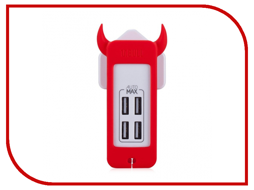   MOMAX U.Bull 4-ports USB UM4EU Red