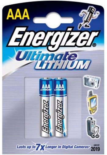 Energizer Батарейка AAA - Energizer Ultimate Lithium L92 FR03 (2 штуки)