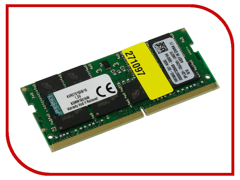   Kingston DDR4 SO-DIMM 2133MHz PC4-17000 CL15 - 16Gb KVR21S15D8 / 16