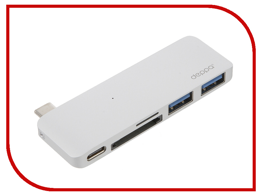  Deppa USB-C 5--1   APPLE MacBook Silver DEP-72218