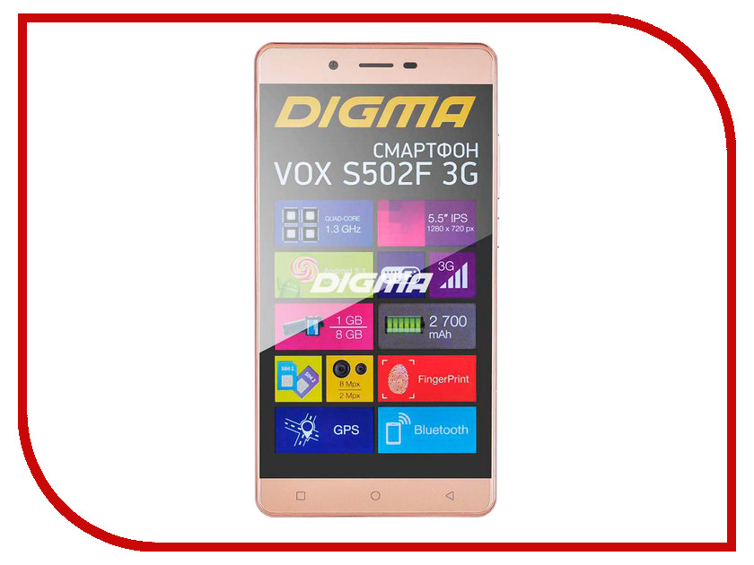   Digma Vox S502F 3G Gold