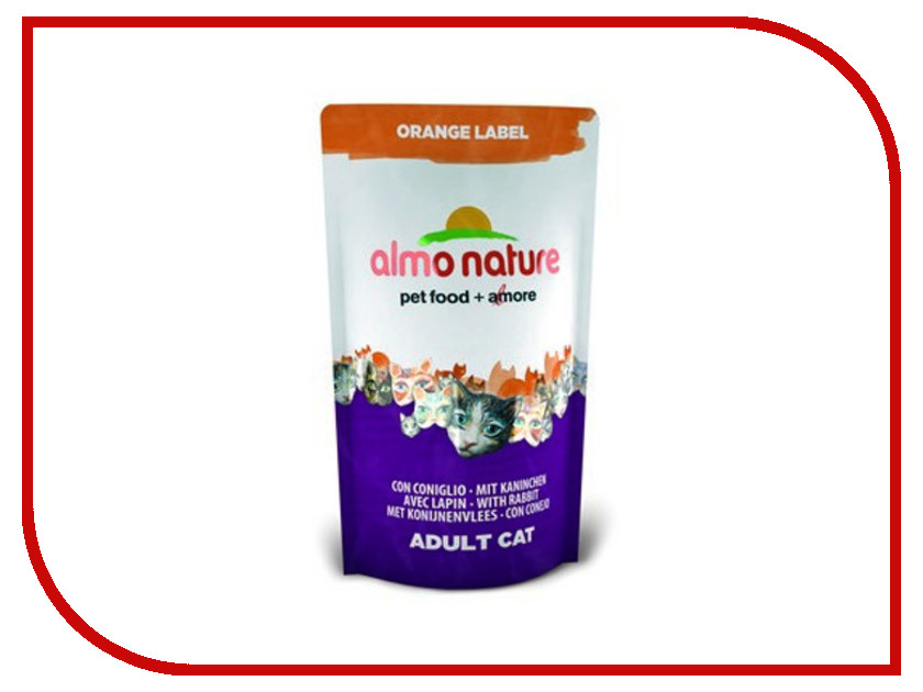 Корм Almo Nature Orange Label c Кроликом 750g для кастрированных котов и кошек 23238